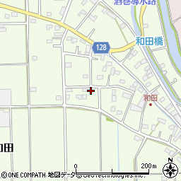 埼玉県行田市和田周辺の地図