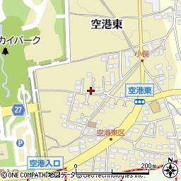 長野県松本市空港東周辺の地図