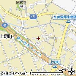 岐阜県高山市上切町377周辺の地図