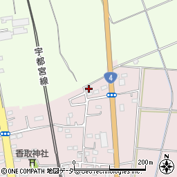 茨城県古河市茶屋新田186周辺の地図