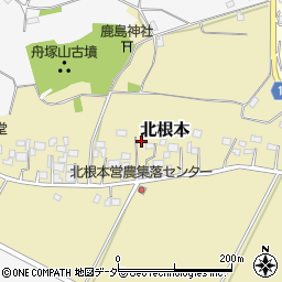 茨城県石岡市北根本周辺の地図