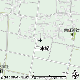 茨城県下妻市二本紀583-1周辺の地図