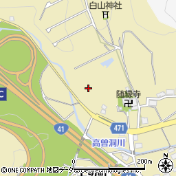 谷高山線周辺の地図