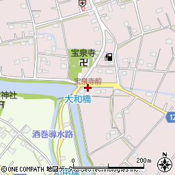 宝泉寺前周辺の地図