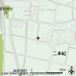 茨城県下妻市二本紀530周辺の地図