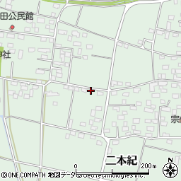 茨城県下妻市二本紀524-1周辺の地図