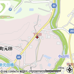 下元田周辺の地図