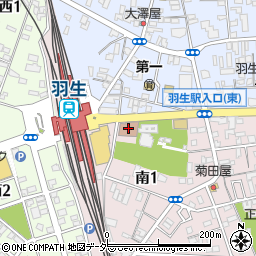 郵便事業羽生郵便局周辺の地図