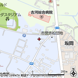 茨城県古河市新久田235-16周辺の地図