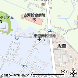 茨城県古河市新久田235-3周辺の地図