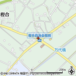 樫合自治会館前周辺の地図