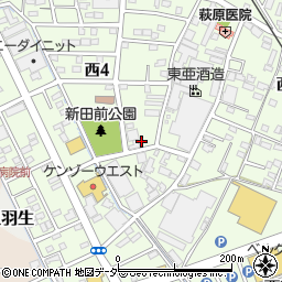 埼玉県羽生市西周辺の地図