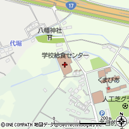 熊谷市役所　熊谷学校給食センター周辺の地図