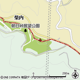 朝日峠展望公園周辺の地図