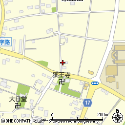 茨城県古河市東山田447周辺の地図