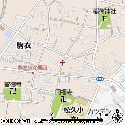 埼玉県児玉郡美里町駒衣周辺の地図