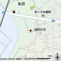 茨城県古河市女沼1210周辺の地図