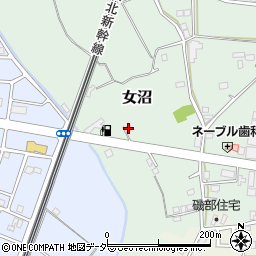 茨城県古河市女沼1404周辺の地図