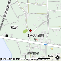 茨城県古河市女沼727-3周辺の地図