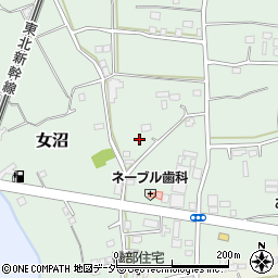 茨城県古河市女沼725周辺の地図