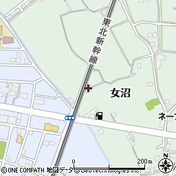 茨城県古河市女沼1414周辺の地図