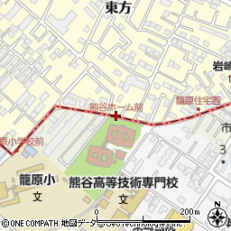 熊谷ホーム前周辺の地図