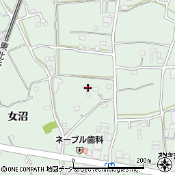 茨城県古河市女沼734周辺の地図