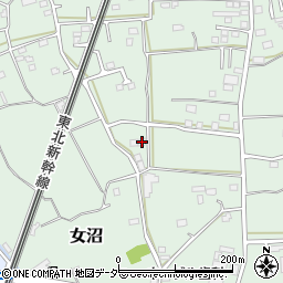 茨城県古河市女沼754周辺の地図