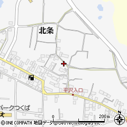 茨城県つくば市北条1323周辺の地図