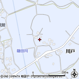 茨城県小美玉市川戸周辺の地図