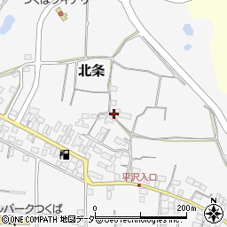 茨城県つくば市北条1327周辺の地図