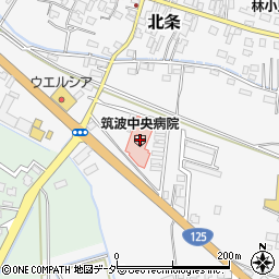 筑波中央病院（恵仁会）周辺の地図