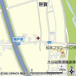 長野県松本市笹賀神戸3634周辺の地図