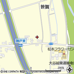 長野県松本市笹賀神戸3629周辺の地図