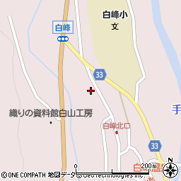 石川森林管理署　白峰森林事務所周辺の地図