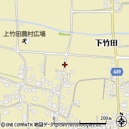 長野県東筑摩郡山形村上竹田周辺の地図