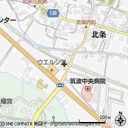 茨城県つくば市北条5207周辺の地図