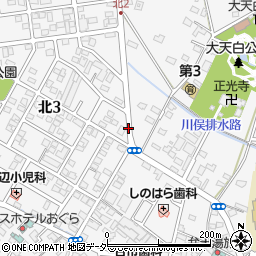 埼玉県羽生市北周辺の地図