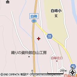 石川森林管理署　手取川治山事業所周辺の地図