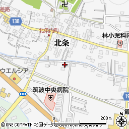 茨城県つくば市北条5184周辺の地図