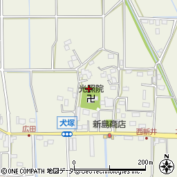 埼玉県行田市犬塚周辺の地図