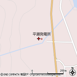 関西電力株式会社　平瀬発電所周辺の地図