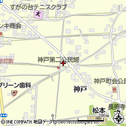 長野県松本市笹賀神戸3823周辺の地図