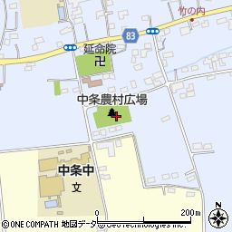 中条農村広場周辺の地図