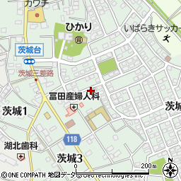 茨城県石岡市茨城周辺の地図