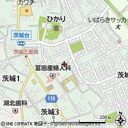 茨城県石岡市茨城周辺の地図