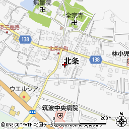 茨城県つくば市北条244周辺の地図