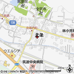 茨城県つくば市北条243周辺の地図