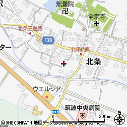 茨城県つくば市北条274周辺の地図