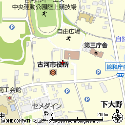 古河市役所　総和地区中央公民館周辺の地図